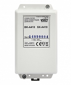 ���� ���������� ��-A418, ��� ������ ��������� VIZIT-��800 ��� ���������� ������ � VIZIT-TU418.